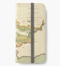 Vintage Map of Cork Harbor Ireland (1702) iPhone Wallet/Case/Skin