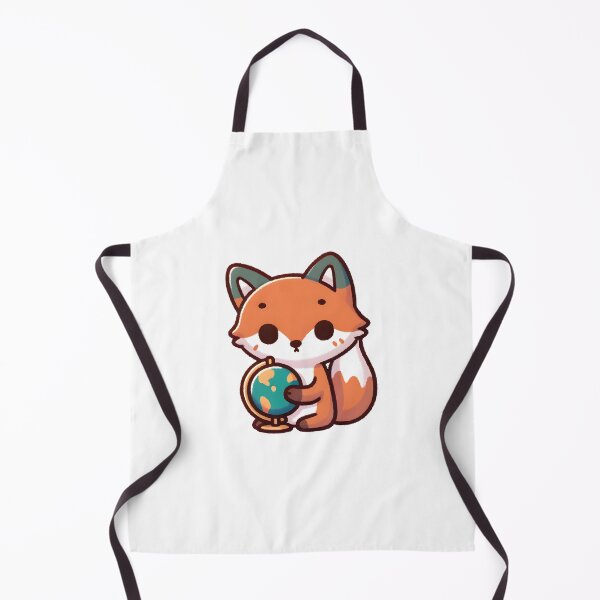 Artikelvorschau, Curious Fox with Globe entworfen und verkauft von UmbrellaStudio1.
