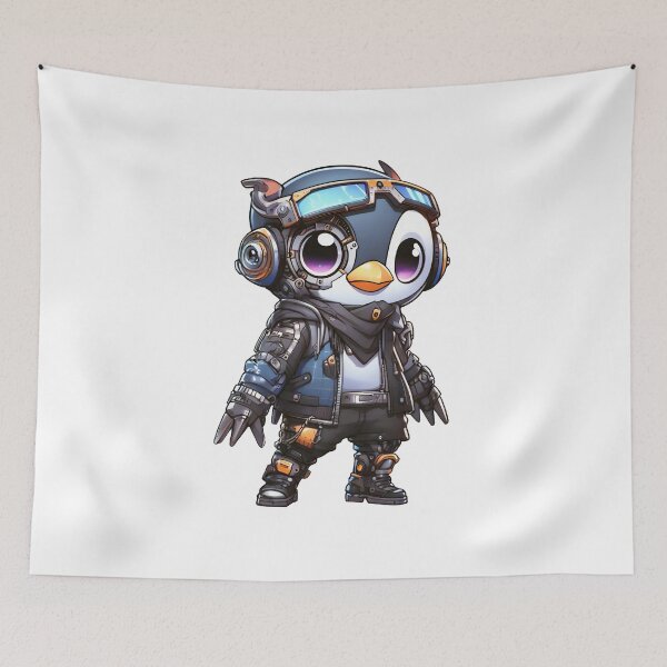 Item preview, Cute Cyberpunk Robot Penguin! designed and sold by kukamatsu.