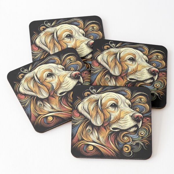 Item preview, Golden Retriever Dog Artistic Portrait designed and sold by CattyCornerPOD.