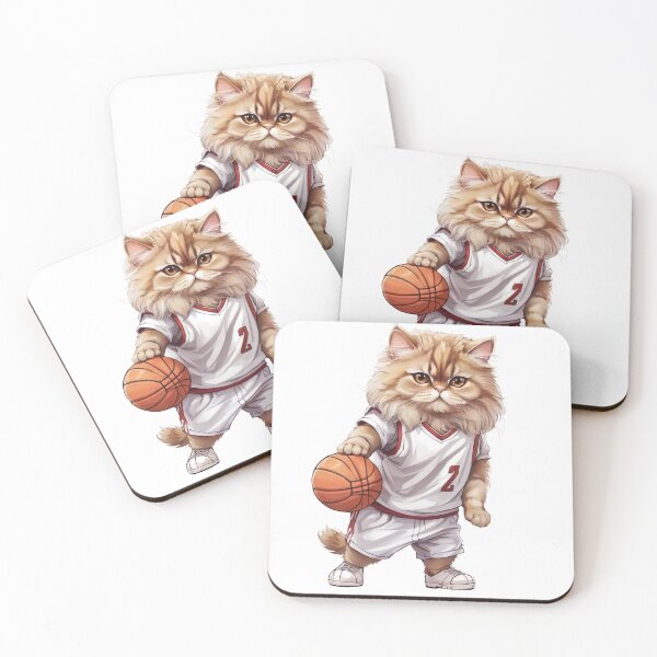 Item preview, Cute Persian Cat wearing a basketball uniform playing basketball designed and sold by chathai.