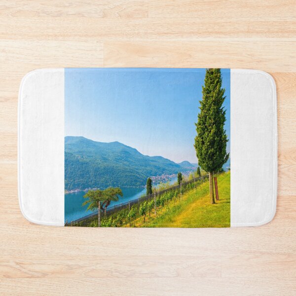 Item preview, Vineyard with Mountain View and Cypress Tree and Lake Lugano designed and sold by Mats Silvan.