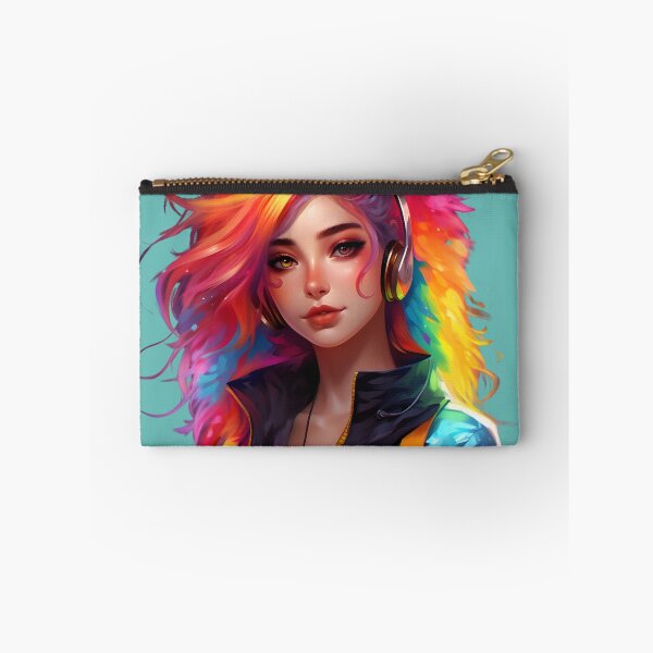 Item preview, Rainbow Style Hair Avatar Girl T-Shirt designed and sold by AiApparel24-art.