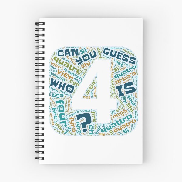 Item preview, Guess Who Fourth Birthday in Blues and Greens designed and sold by WordsYouLove.