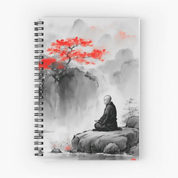 Item preview, Meditating Essence Zen Monk Sumi-e designed and sold by Bunmigraphics .