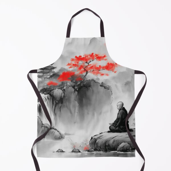 Item preview, Meditating Essence Zen Monk Sumi-e designed and sold by Bunmigraphics .