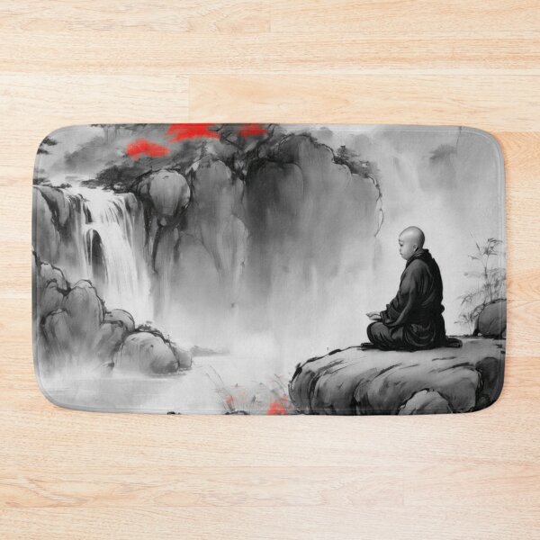 Item preview, Meditating Essence Zen Monk Sumi-e designed and sold by Bunmigraphics .