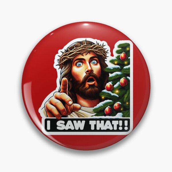 Item preview, I SAW THAT Jesus meme Crown of Thorns Christmas Tree designed and sold by plushism.