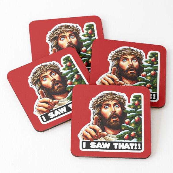 Item preview, I SAW THAT Jesus meme Crown of Thorns Christmas Tree designed and sold by plushism.