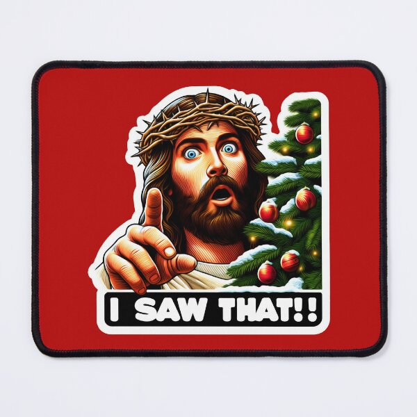 Item preview, I SAW THAT Jesus meme Crown of Thorns Christmas Tree designed and sold by plushism.