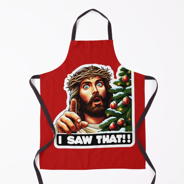 Item preview, I SAW THAT Jesus meme Crown of Thorns Christmas Tree designed and sold by plushism.