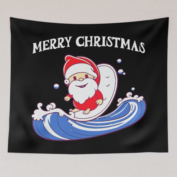 Item preview, Funny Santa Claus Surfing on a Surfboard designed and sold by JoeStylistic.