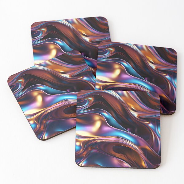 Item preview, Kinetic Chic: flujo de metal líquido iridiscente designed and sold by polonuim210.