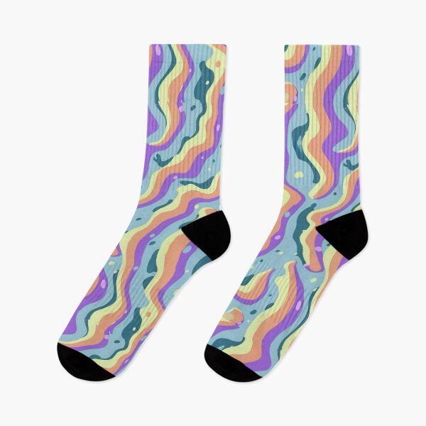 Item preview, Rainbow squiggles repeating pattern designed and sold by EasyPrints337.