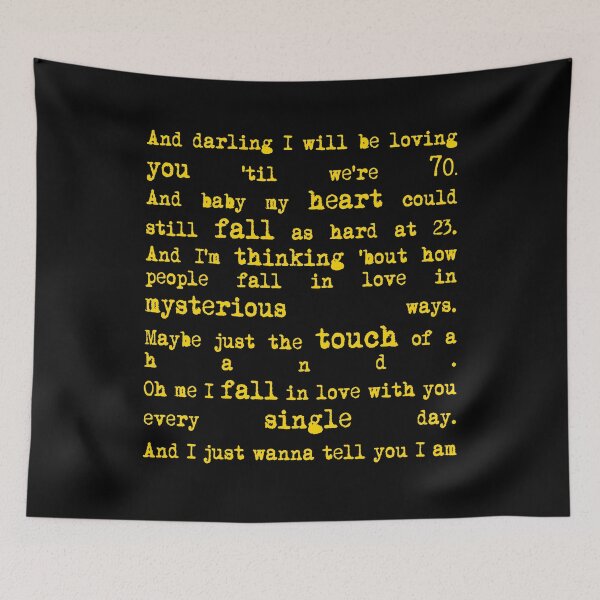 Item preview, Ed Sheeran - Thinking Out Loud lyrics designed and sold by AspectsOfDreams.