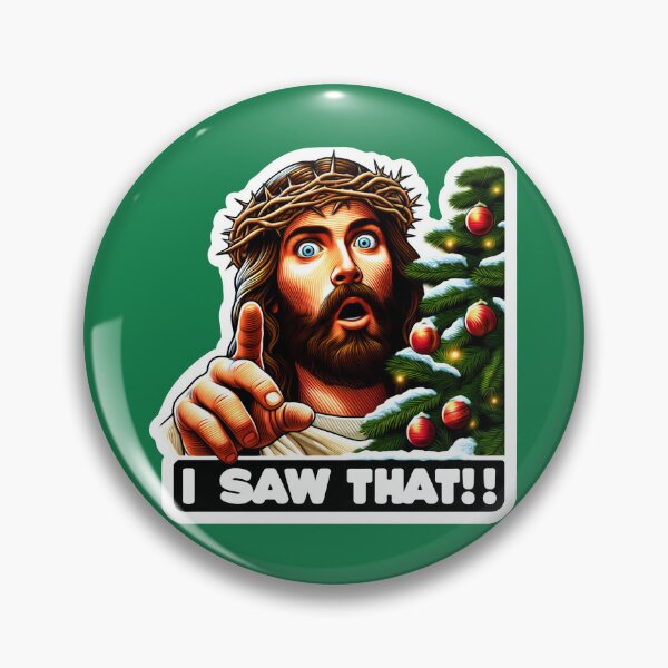 Item preview, I SAW THAT Jesus meme Crown of Thorns Christmas Tree designed and sold by plushism.