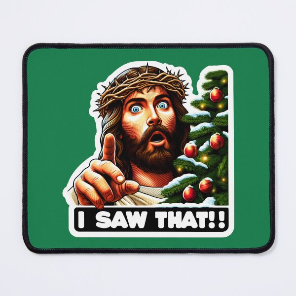 Item preview, I SAW THAT Jesus meme Crown of Thorns Christmas Tree designed and sold by plushism.