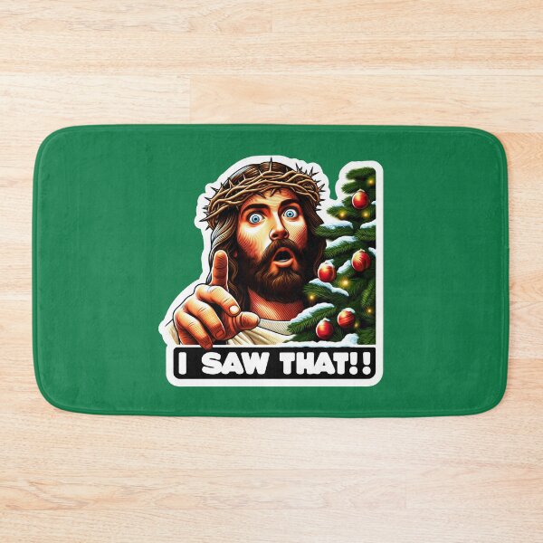 Item preview, I SAW THAT Jesus meme Crown of Thorns Christmas Tree designed and sold by plushism.