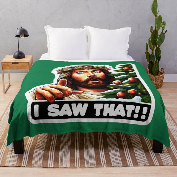 Item preview, I SAW THAT Jesus meme Crown of Thorns Christmas Tree designed and sold by plushism.