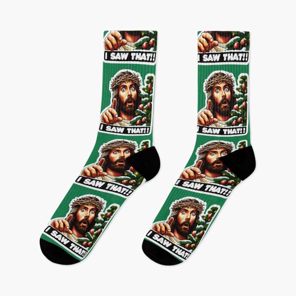 Item preview, I SAW THAT Jesus meme Crown of Thorns Christmas Tree designed and sold by plushism.