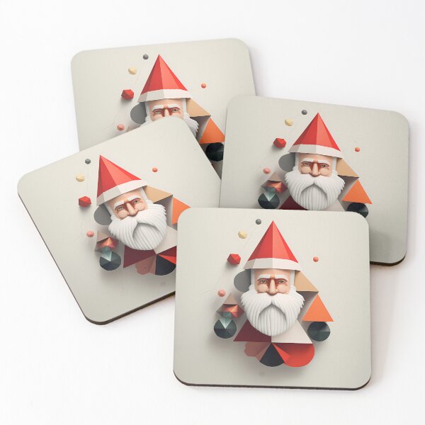 Item preview, "Cubist Claus: A Modern Noel" designed and sold by VectorVoyage.