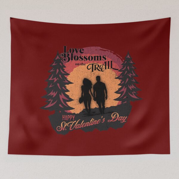 Item preview, Hiking St Valentine's day designed and sold by WanderQuestCo.