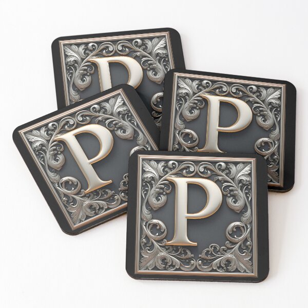Item preview, MONOGRAM LETTER P - ELEGANT STYLE designed and sold by philevera.