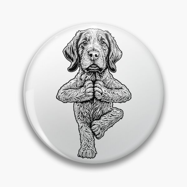 Item preview, German Wirehaired Pointer Yoga Dog Puppy Funny Dogs Asana designed and sold by GrandeDuc.