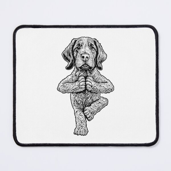 Item preview, German Wirehaired Pointer Yoga Dog Puppy Funny Dogs Asana designed and sold by GrandeDuc.