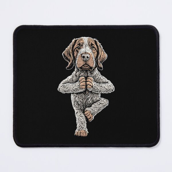 Item preview, German Wirehaired Pointer Yoga Dog Puppy Funny Dogs Asana designed and sold by GrandeDuc.