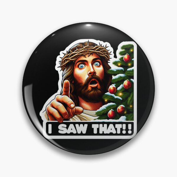 Item preview, I SAW THAT Jesus meme Crown of Thorns Christmas Tree designed and sold by plushism.