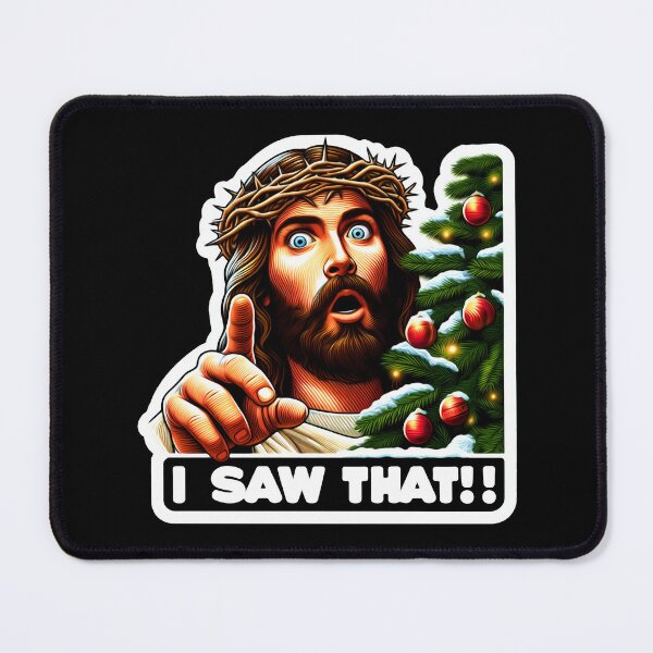 Item preview, I SAW THAT Jesus meme Crown of Thorns Christmas Tree designed and sold by plushism.