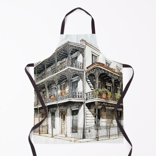 Item preview, new orleans row home french quarter print designed and sold by dcrc.