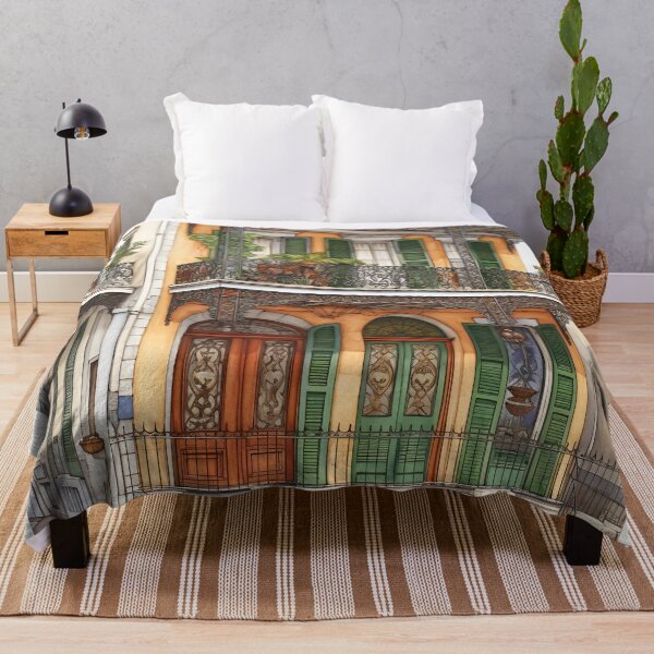 Item preview, New Orleans row home French Quarter print designed and sold by dcrc.