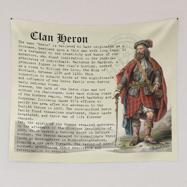 Item preview, Clan Heron Scottish History  designed and sold by BagTown Clans.