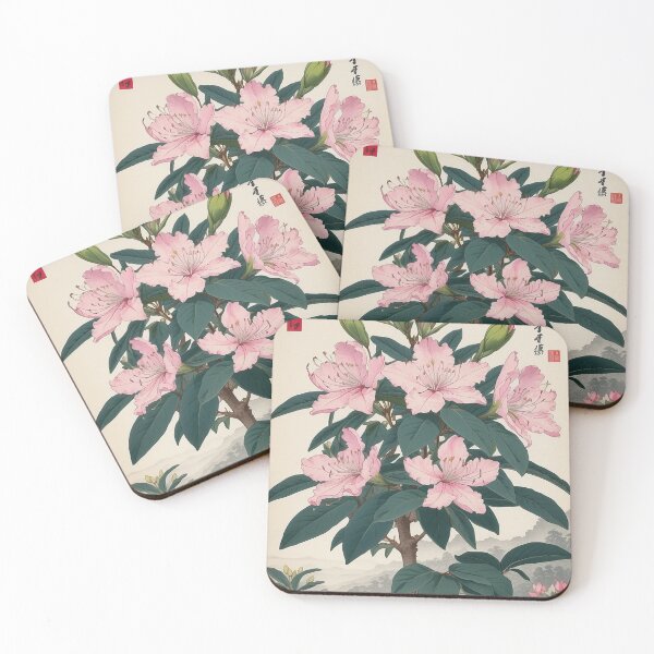 Item preview, Rhododendron indicum,Ando Utagawa Hiroshige style designed and sold by Planthem.