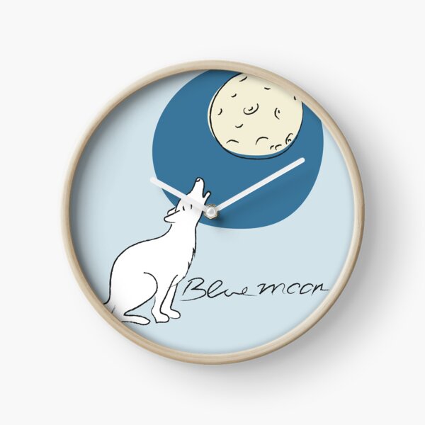 Bluemoon, Wolf howls at the full moon Clock