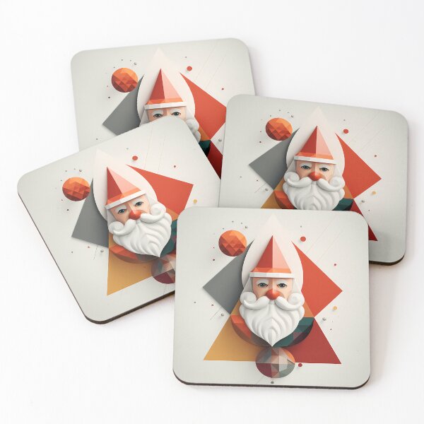 Item preview, "Yuletide Geometry: Santa's Sphere" designed and sold by VectorVoyage.