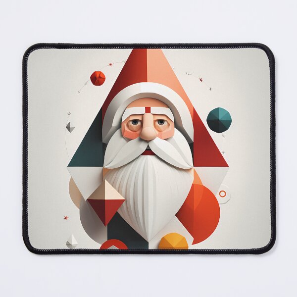 Item preview, "Festive Facets: Santa's New Angle" designed and sold by VectorVoyage.