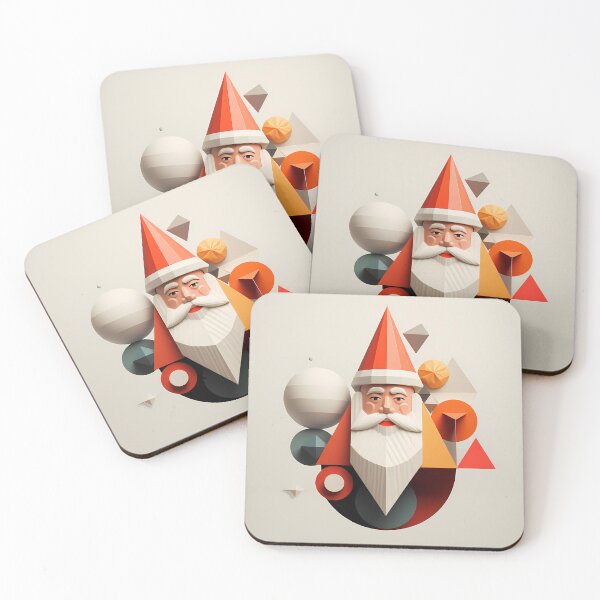 Item preview, "Claus in Cosmos: A Geometric Holiday" designed and sold by VectorVoyage.