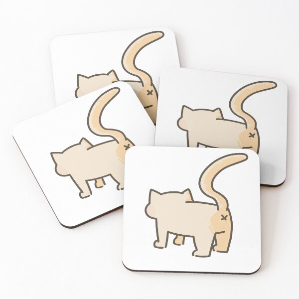 Item preview, Sticker Cute Silly Beige Cat Back designed and sold by CaliDraw.