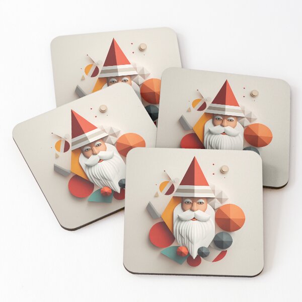 Item preview, "Santa's Geometric Aura" designed and sold by VectorVoyage.