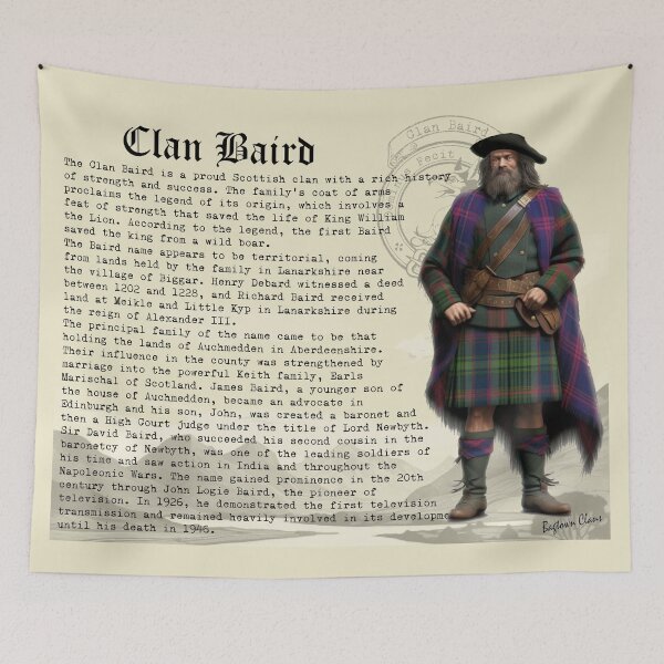 Item preview, Clan Baird Scottish History  designed and sold by BagTown Clans.