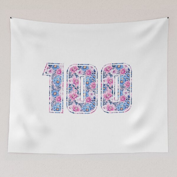 Item preview, 100th Birthday, floral number 100, woman’s designed and sold by iclipart.