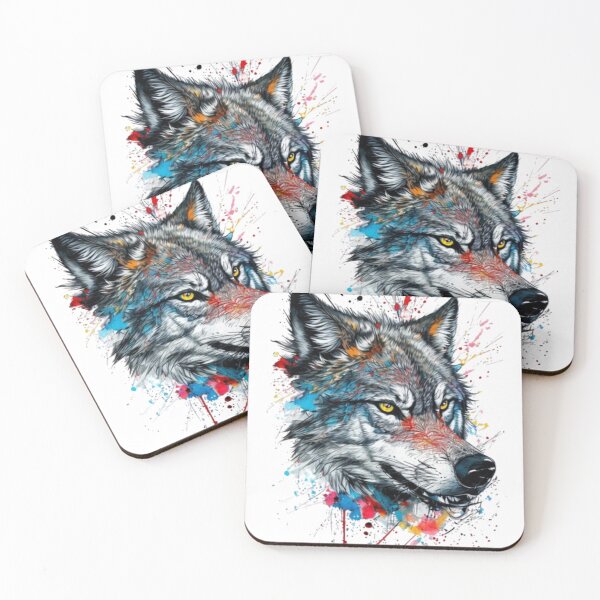 Item preview, Tie Dye Wolf Tattoo" funny wolf gift designed and sold by Obinne.