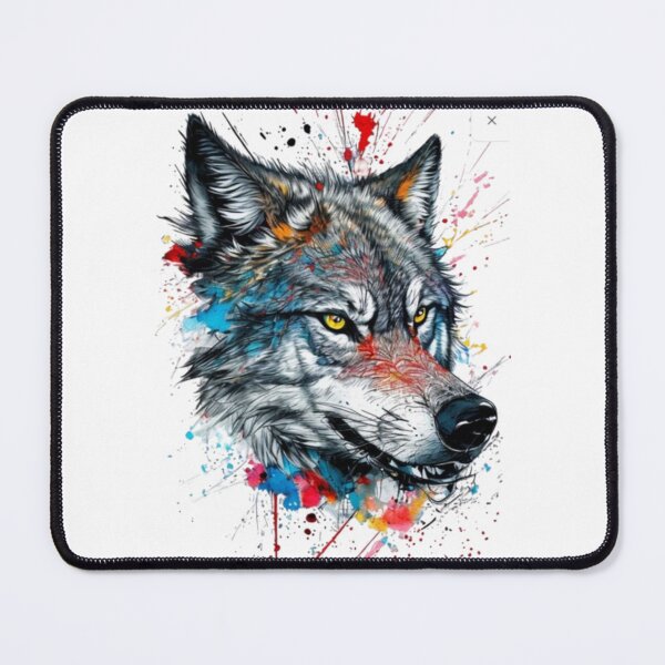 Item preview, Tie Dye Wolf Tattoo" funny wolf gift designed and sold by Obinne.