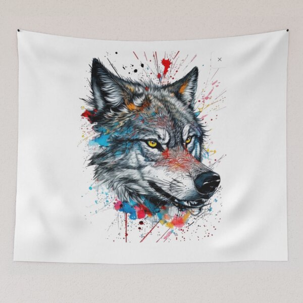 Item preview, Tie Dye Wolf Tattoo" funny wolf gift designed and sold by Obinne.