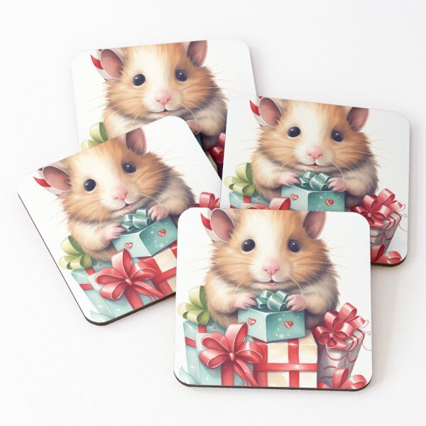 Item preview, Festive Hamster Surprise designed and sold by cute-animals99.