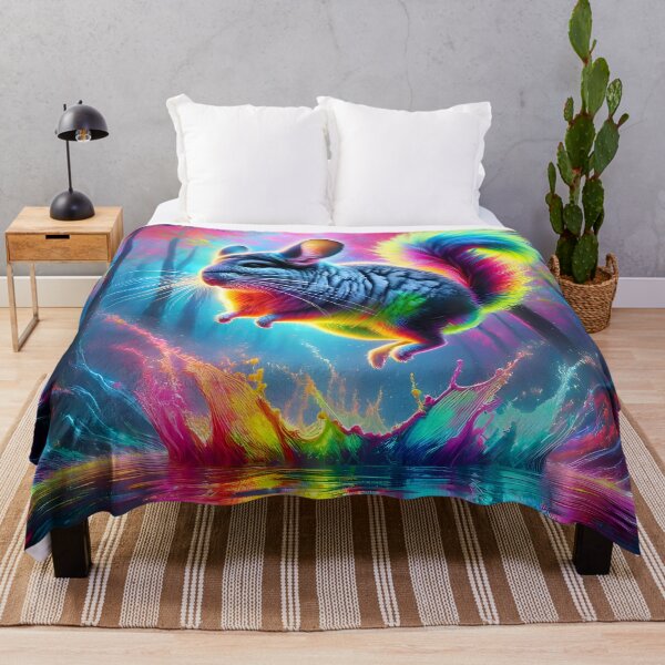 Item preview, Psychedelic Chinchilla Luminous Leap designed and sold by Matt's Artificial Nature.