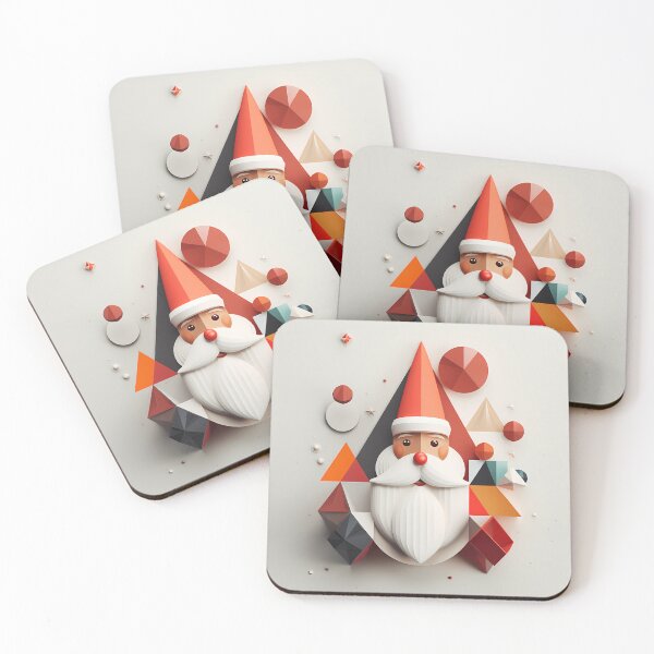 Item preview, "Santa's Shapeful Elegance" designed and sold by VectorVoyage.